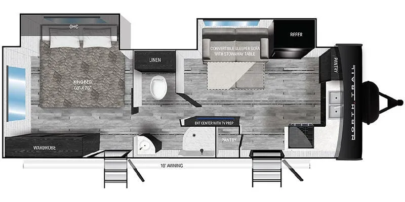 Heartland North Trail Ultra-Lite NT 25FK floor plan
