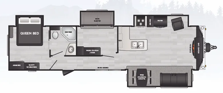 2021 Keystone Residence 40MBNK - Floor plan