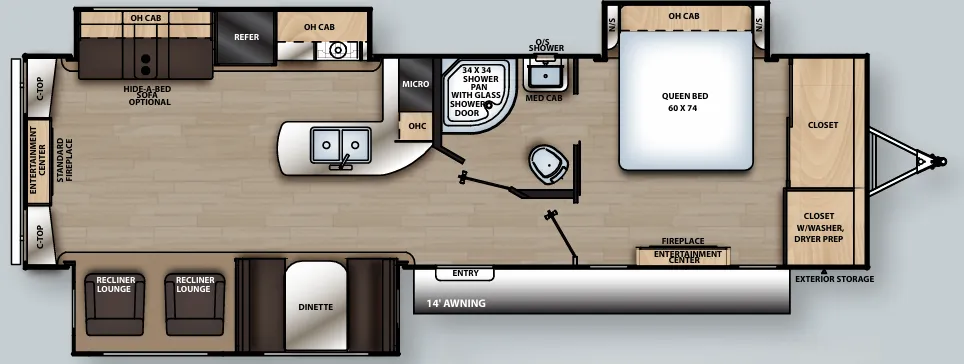 Forest River Aurora 33RLTS floor plan