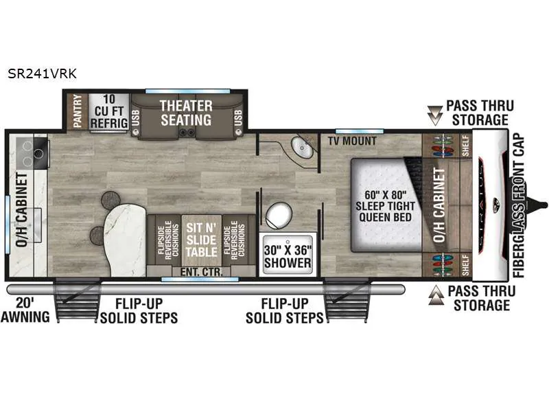 2026 Venture RV Stratus SR241VRK - Floor plan
