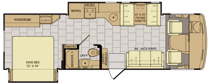 Fleetwood Flair LXE 30U floor plan