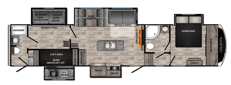 CrossRoads Volante 3601LF floor plan