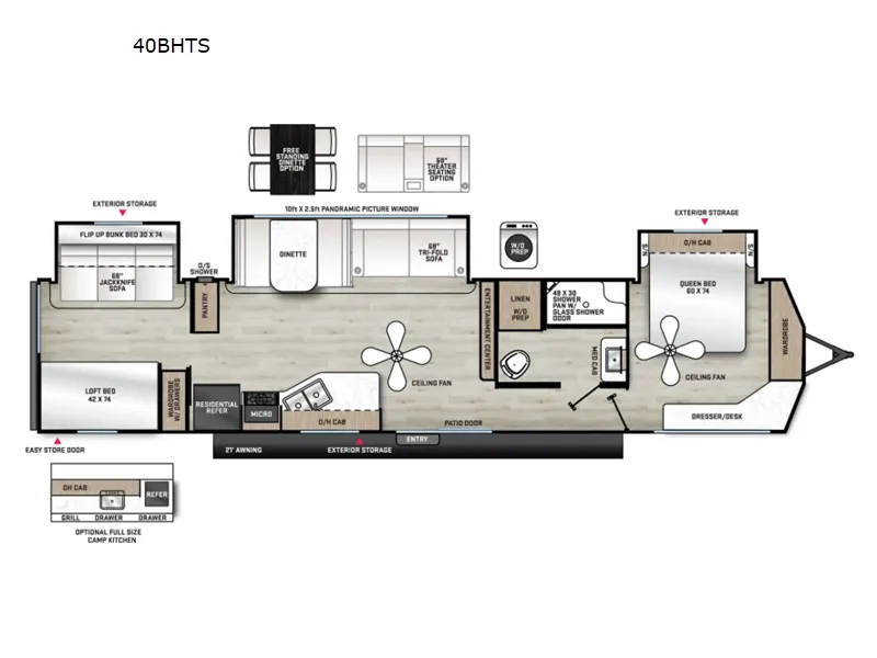 2024 Coachmen Catalina Destination Series 40BHTS - Floor plan