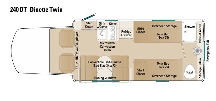 Coach House Platinum II 240 DT floor plan