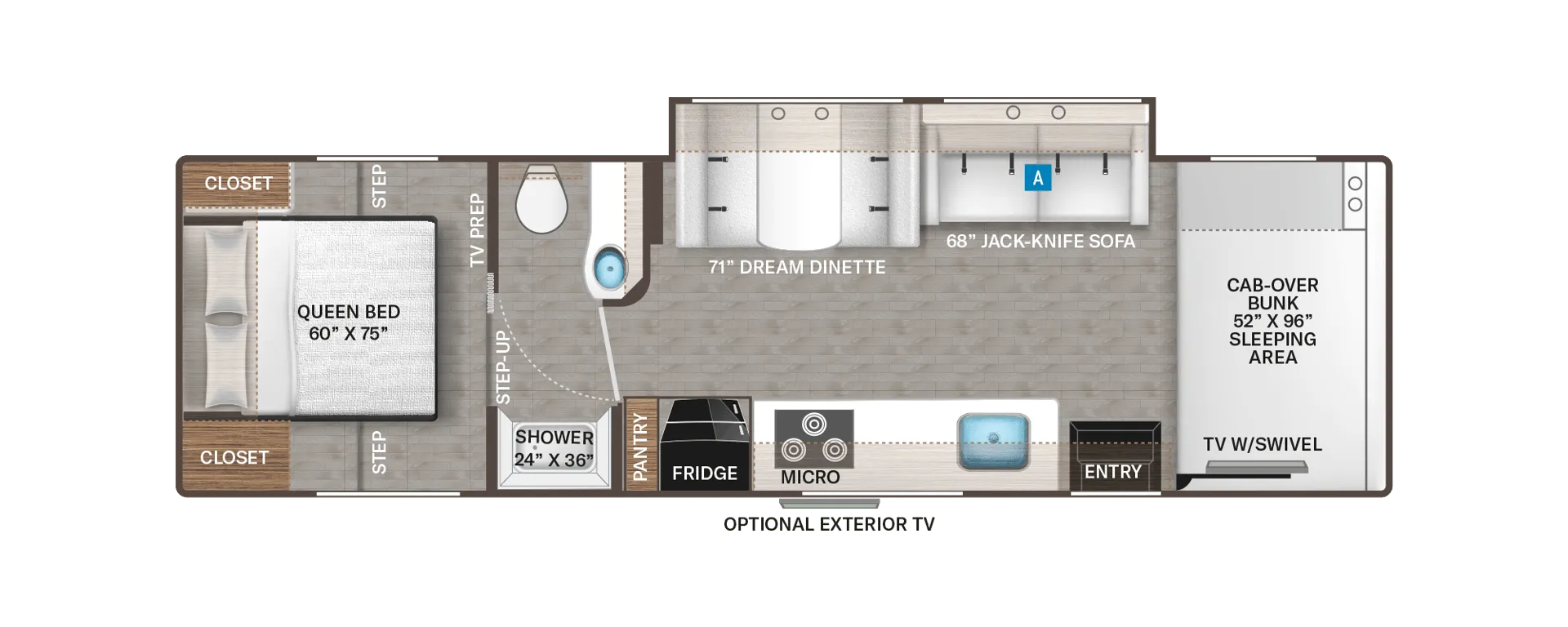 Thor Motor Coach Four Winds 31MV floor plan