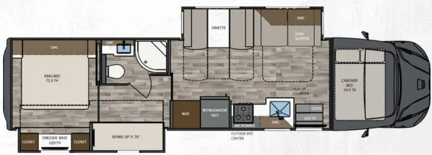 Renegade RV Valencia 38BB floor plan