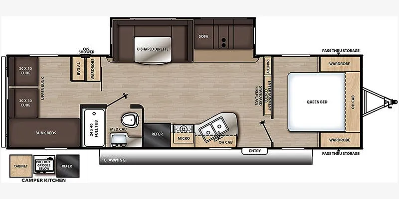 Forest River Aurora 29QBS floor plan