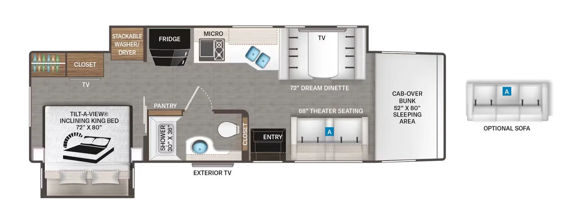2026 Thor Motor Coach Inception HD 34XG - Floor plan