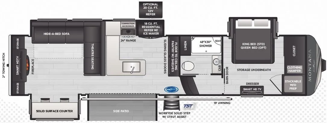Keystone Montana 3531RE floor plan