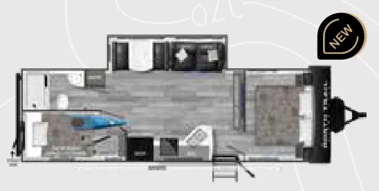 Heartland North Trail 27BHG floor plan