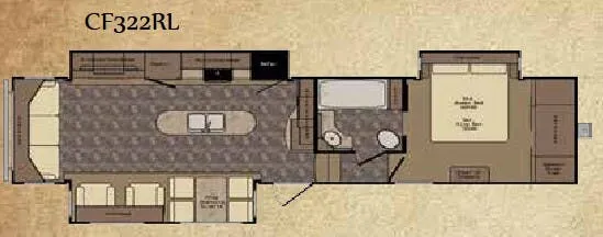 2016 CrossRoads Cruiser CF322RL - Floor plan
