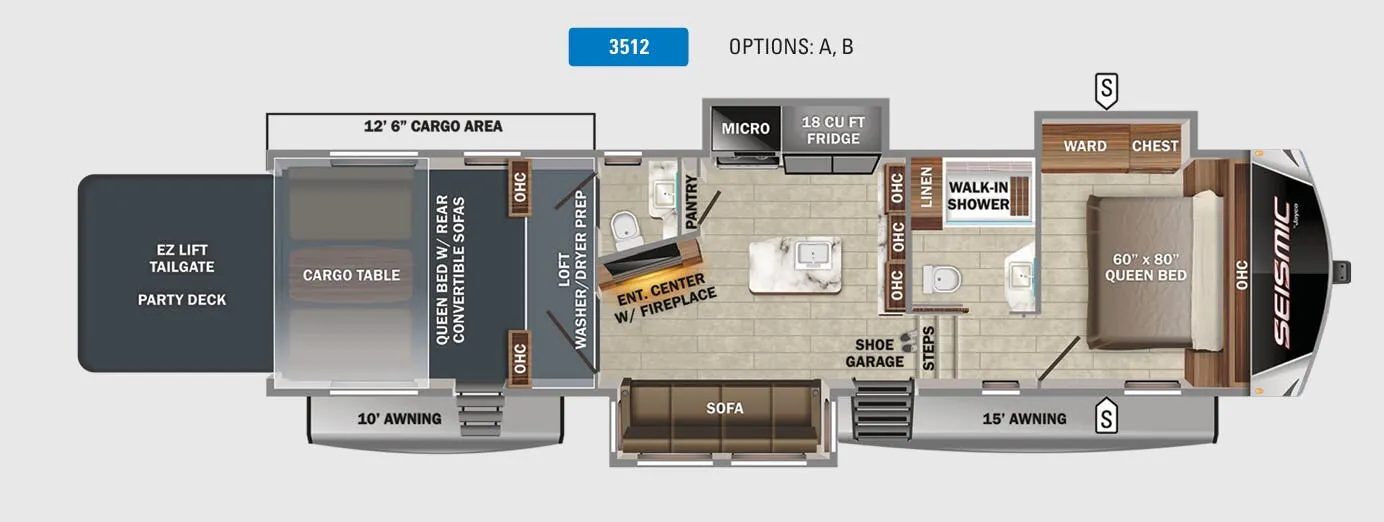 Jayco Seismic Luxury Series 3512 floor plan