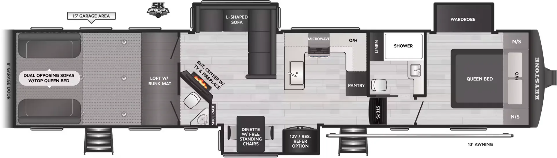 Keystone Fuzion Impact 418 floor plan