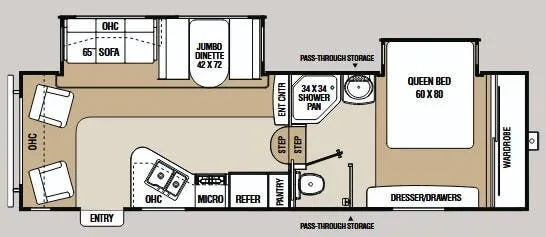 Coachmen Chaparral 276RLS floor plan