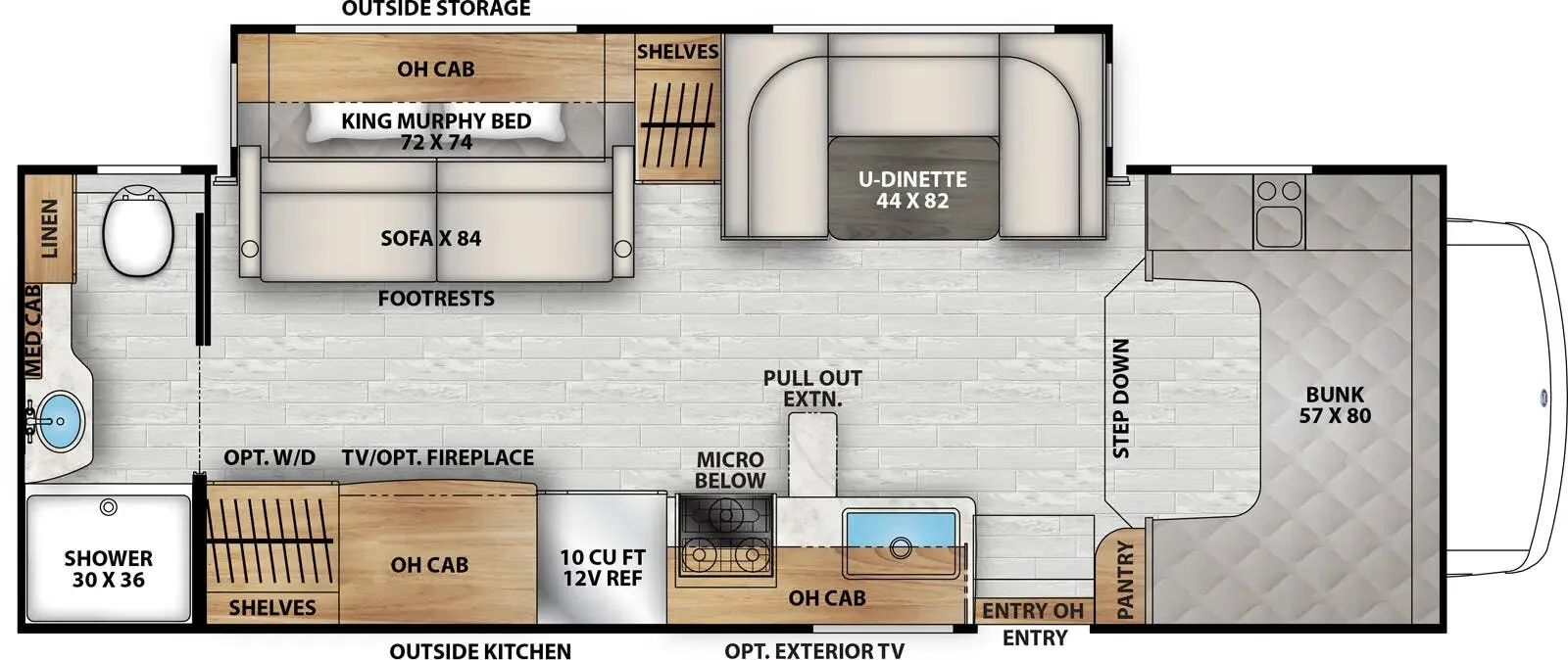 2026 Coachmen Freelander 26MB - Floor plan
