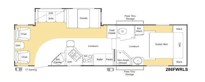 Keystone Sprinter Copper Canyon 286FWRLS floor plan