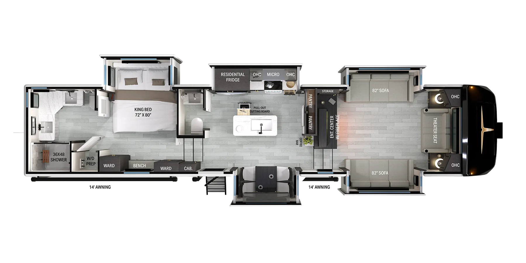 2026 Heartland Bighorn 39FL - Floor plan