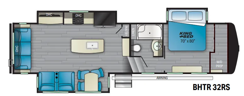 Heartland Bighorn Traveler 32RS floor plan
