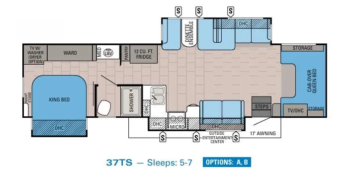 Jayco Seneca 37TS floor plan