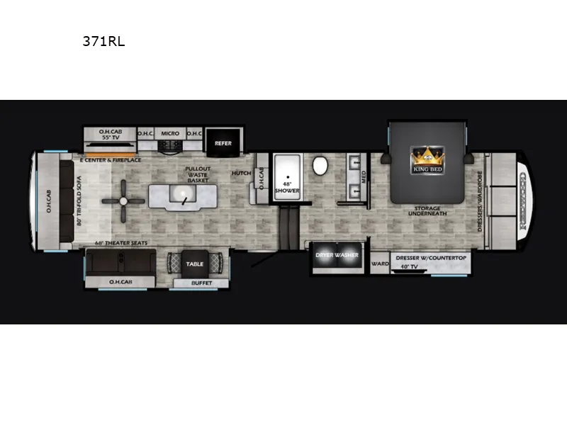 2026 Crossroads RV Redwood 371RL floor plan