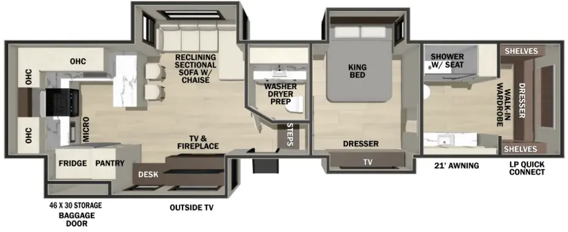 Forest River Cedar Creek 385RK floor plan