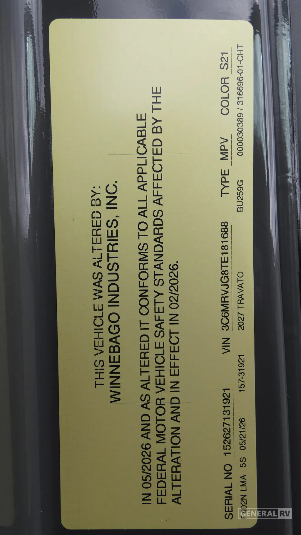 2027 Winnebago Travato 59G, Photos photo 29