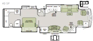 2016 Tiffin Allegro Bus 40 SP — Floor plan