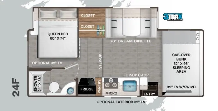 Thor Motor Coach Chateau 24F floor plan