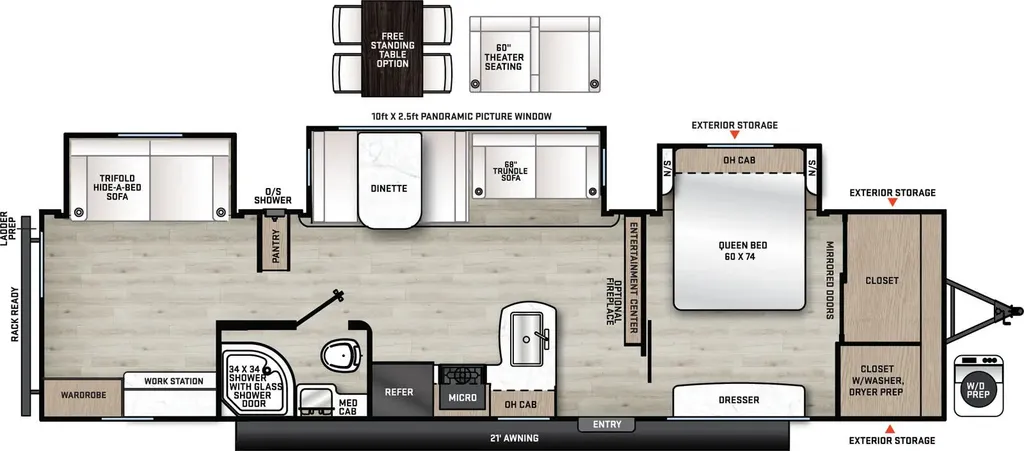 2026 Coachmen Catalina Legacy Edition 343BHTS DEN floor plan
