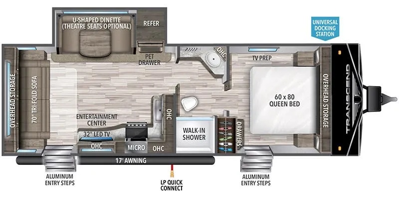 2023 Grand Design Transcend Xplor 245RL - Floor plan