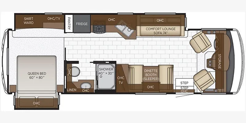 2022 Newmar Bay Star Sport 3014 - Floor plan