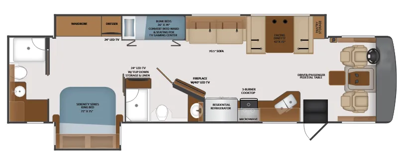 Fleetwood Bounder 36F floor plan