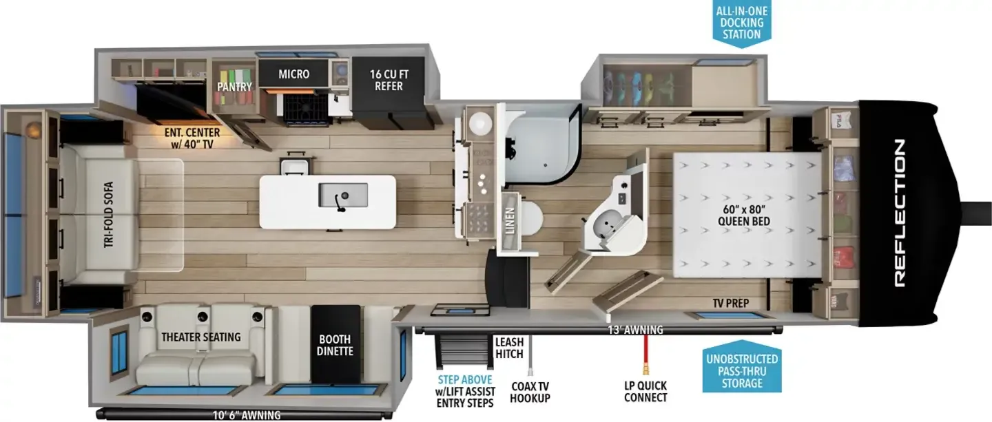 Grand Design Reflection 303RLS floor plan