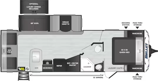 Keystone Bullet Premium 269RLS floor plan
