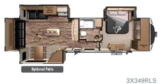 Highland Ridge Open Range 3X 3X349RLS floor plan