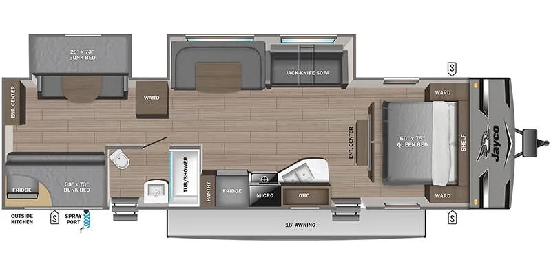 Jayco Jay Flight 324BDS floor plan
