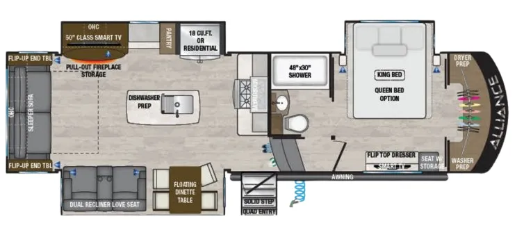 Alliance RV Paradigm 295MK floor plan