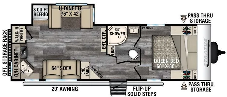 2019 Venture RV Stratus SR261VRK floor plan