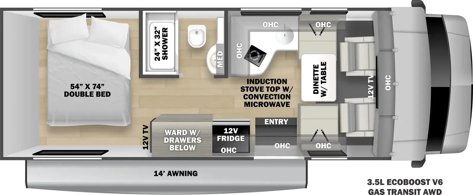 Forest River Sunseeker TS TS2380 floor plan