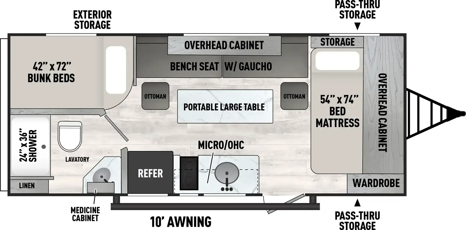 Coachmen Clipper 18BH floor plan