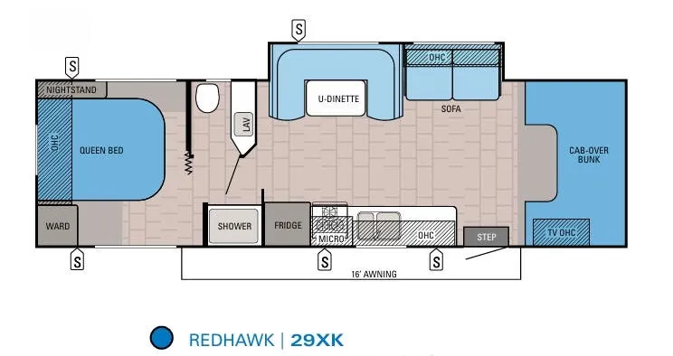 Jayco Redhawk 29XK floor plan