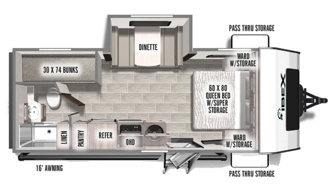 Forest River IBEX 20BHS floor plan