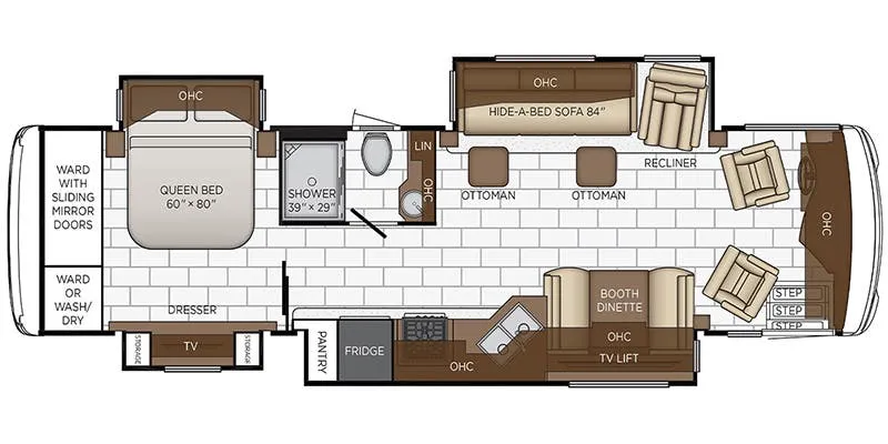 2017 Newmar Ventana LE 3412 - Floor plan