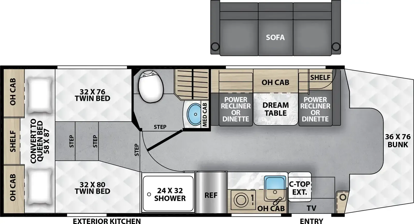2026 Coachmen Cross Trail EV 26TB - Floor plan