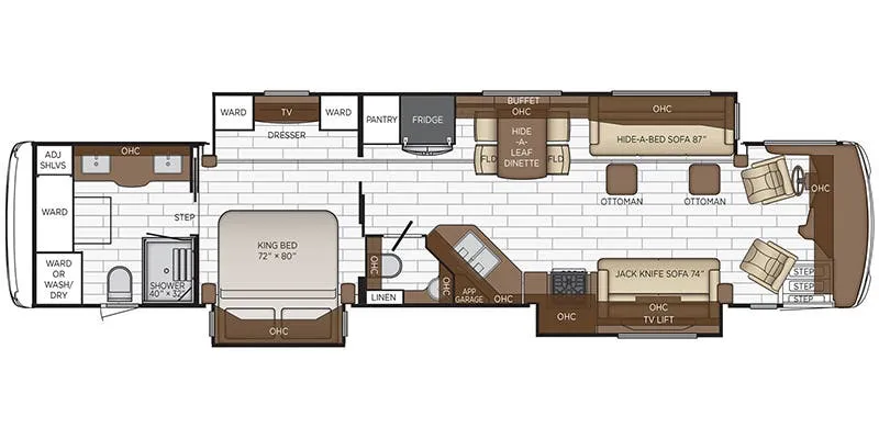 2019 Newmar Dutch Star 4328 floor plan