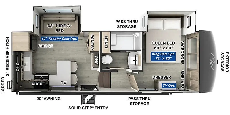 2025 Forest River Rockwood R281RK - Floor plan