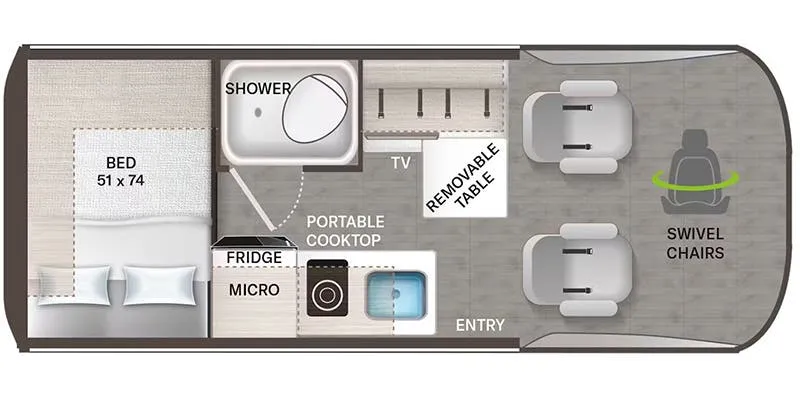 Thor Motor Coach Sanctuary 19L floor plan
