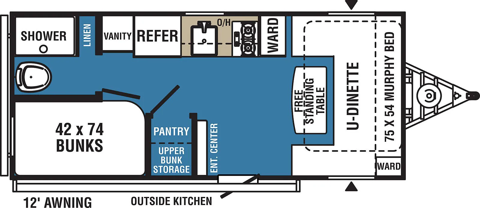 Coachmen Clipper 182DBU floor plan