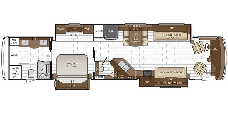 Newmar Dutch Star 4328 floor plan