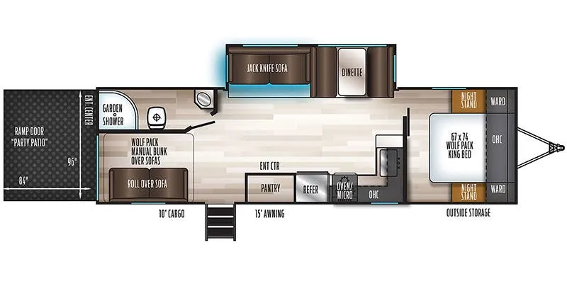 Forest River Cherokee Wolf Pack Gold 27GOLD10 floor plan